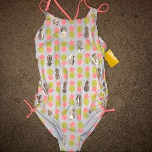 Pineapple swimsuit Old Navy girls Large (10-12)